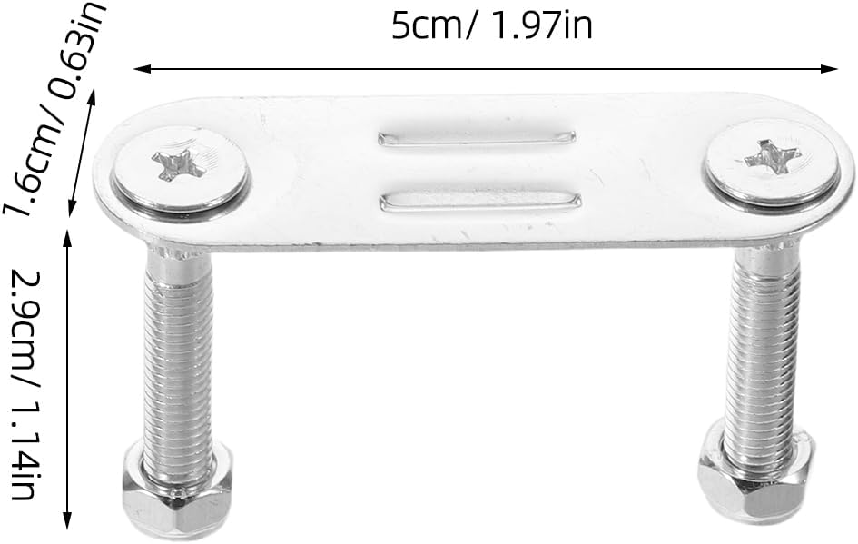 8pcs Double Row Roller Skate Base Brackets Stainless Iron Shock Absorption Hardware Skate Assembly Components Repair Replacement