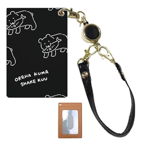 [MOSHI MOSHI] �p�X�P�[�X �J�[�h�P�[�X ������� ���[���t�� �ؒ���̌F �ؒ���̃N�} ���� �F 03�F�u���b�N