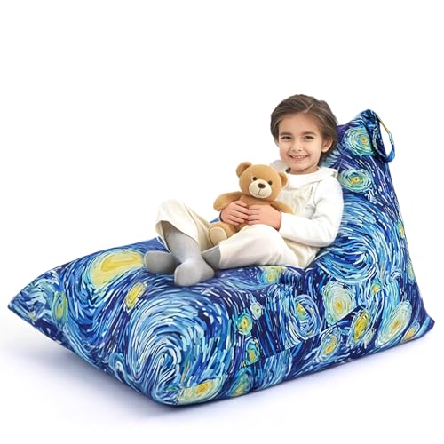 Nobildonna Funda Para Silla De Puf De Almacenamiento De Animales De Peluche Solo Para Niños Y Adultos, Puf Extragrande Sin Relleno, Soporte Y Organizador De Juguetes De Peluche, Lona De 250 L