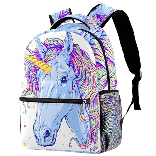Sac à dos de voyage fleur licorne spacieux pour protéger votre PC portable de 40cm