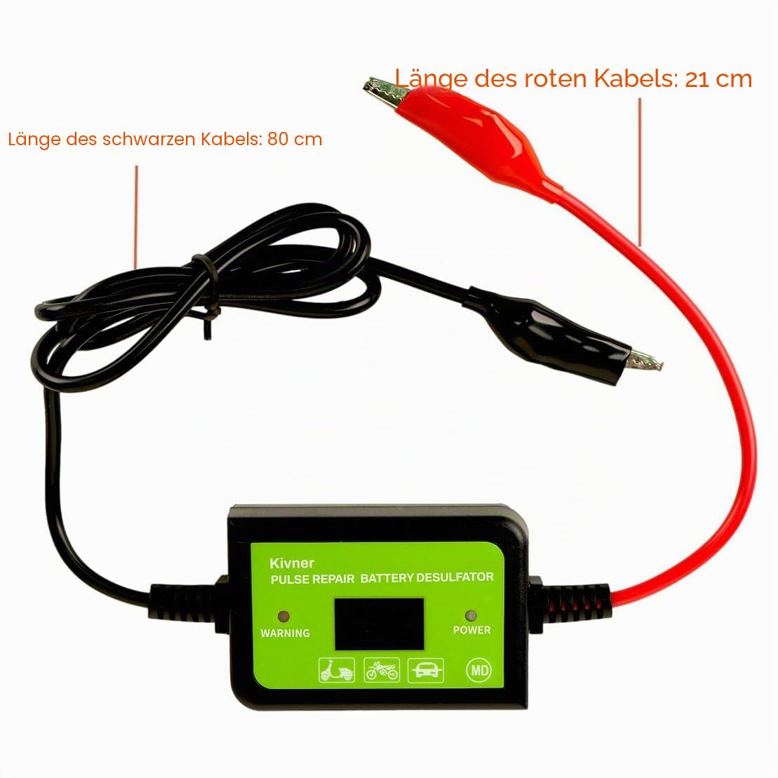 Batteriepulser 12V/24V/36V/48V Automatik - Bleiakku Regenerator & Desulfatierer für Auto, Motorrad, Wohnmobil & Solar-Systeme bis 200Ah - Verlängert die Lebensdauer (Modell KVN-BTF48-70)