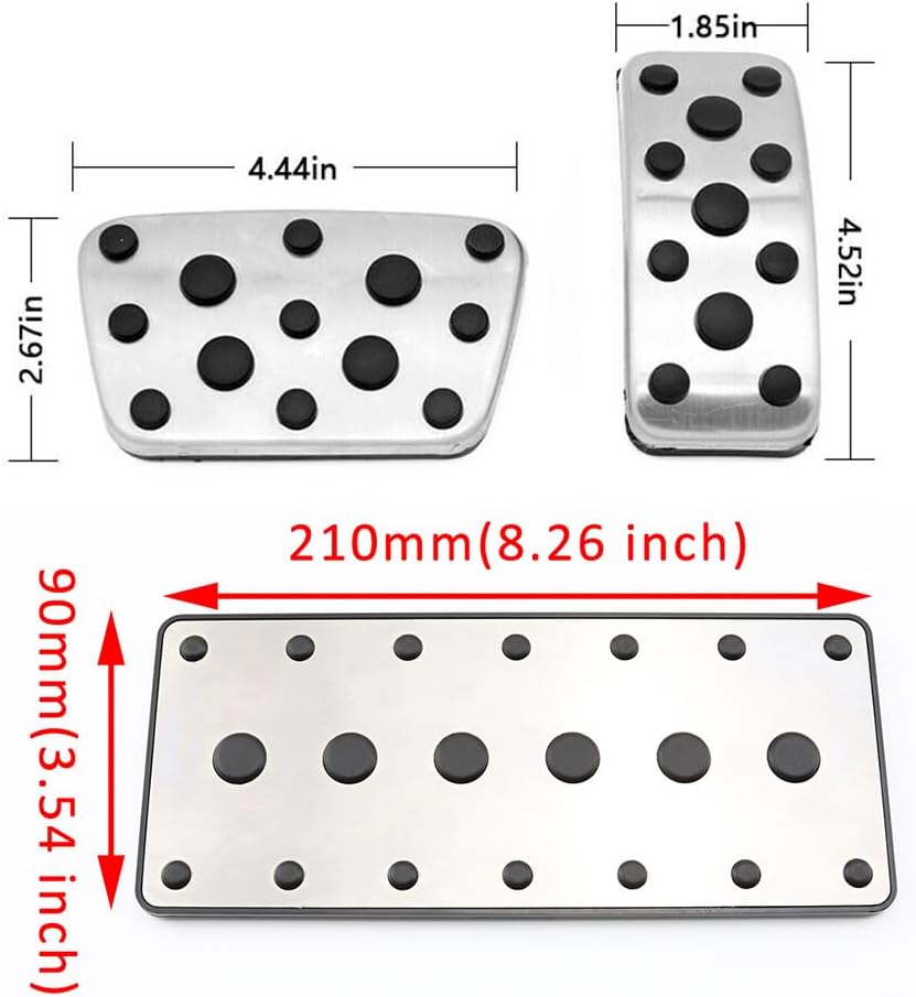 Car Accessories Gas Accelerator Brake Footrest Pedal Cover Compatible for Lexus RX ES Toyota Camry 2012-2017, for Highlander 2008-2013 Interior Parts