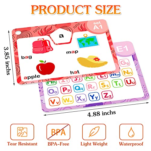 Hapyland 70Pcs Phonics Flash Cards Kindergarten With Sorting Rings - 468 Sight Words With Pictures & 10 Life Skill Cards For Pre-K Kindergarten 1St 2Nd 3Rd Grade Age 3-8 #TOP3