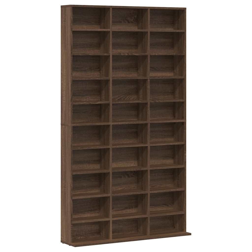 Vidaxl CD Cabinet - Brown Oak - 102x23x177.5 cm - Engineered Wood