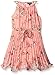 Zunie Girls' Floral Chiffon Wire Hem with Ribbon Dress