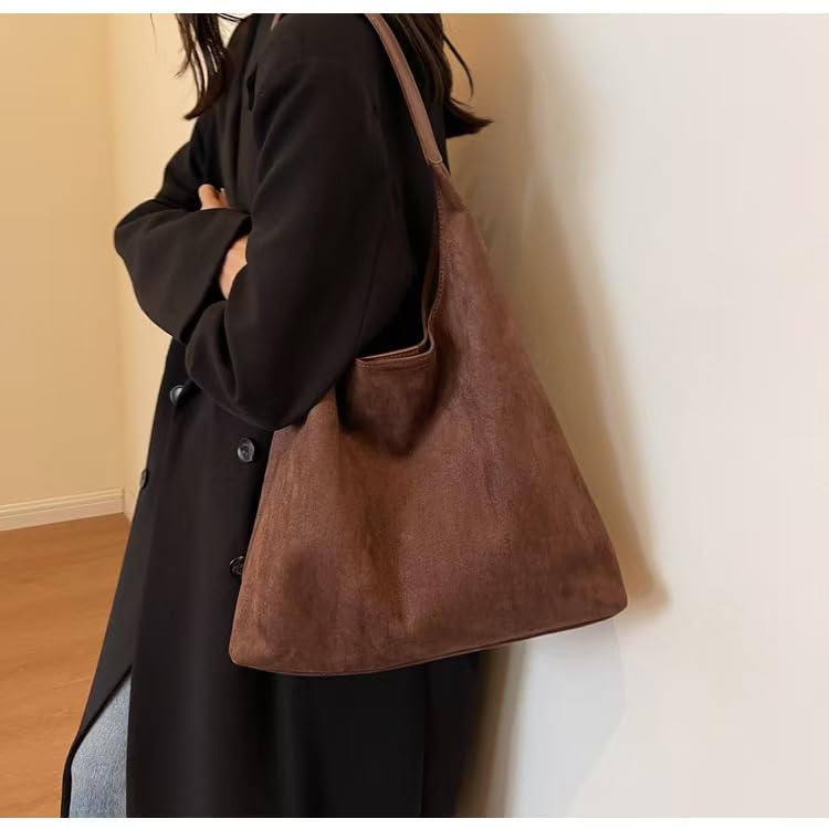 Bolso Hobo de ante para mujer estilo retro miniatura 3