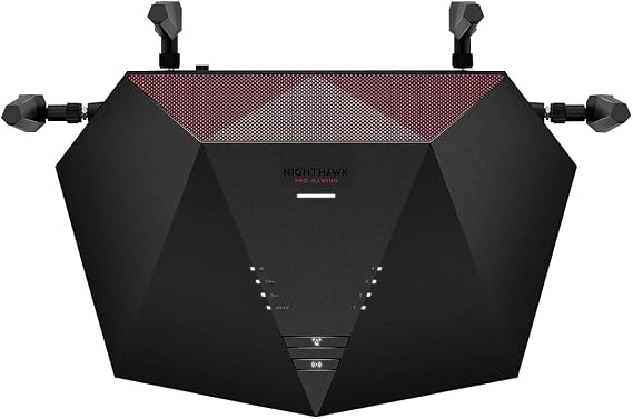 NETGEAR Nighthawk Pro Gaming 6-Stream WiFi 6 Router (XR1000) - Security Features, AX5400 Wireless Speed (up to 5.4Gbps), DumaOS 3.0 Optimizes Lag-Free Server Connections, 4 x 1G Ethernet Ports
