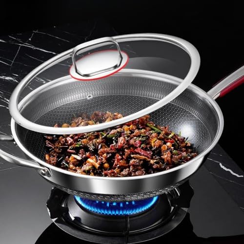 Wok acero inoxidable antiadherente 34 cm miniatura 3