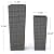 roomfitters Wicker Outdoor Flower Pots, Set of 2, Tall Planters Woven Resin Square Design for Garden and Patio Decor, Grey