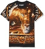 Liquid Blue T-Shirt da Uomo con Leone trib, Nero, XL