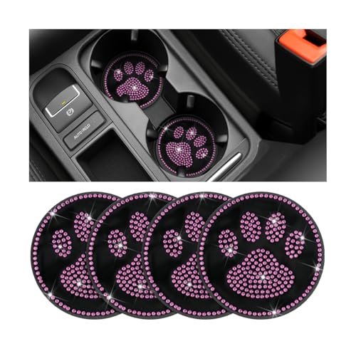 Portavasos para Auto con Diseño de Patita de Perro Rosa miniatura 1