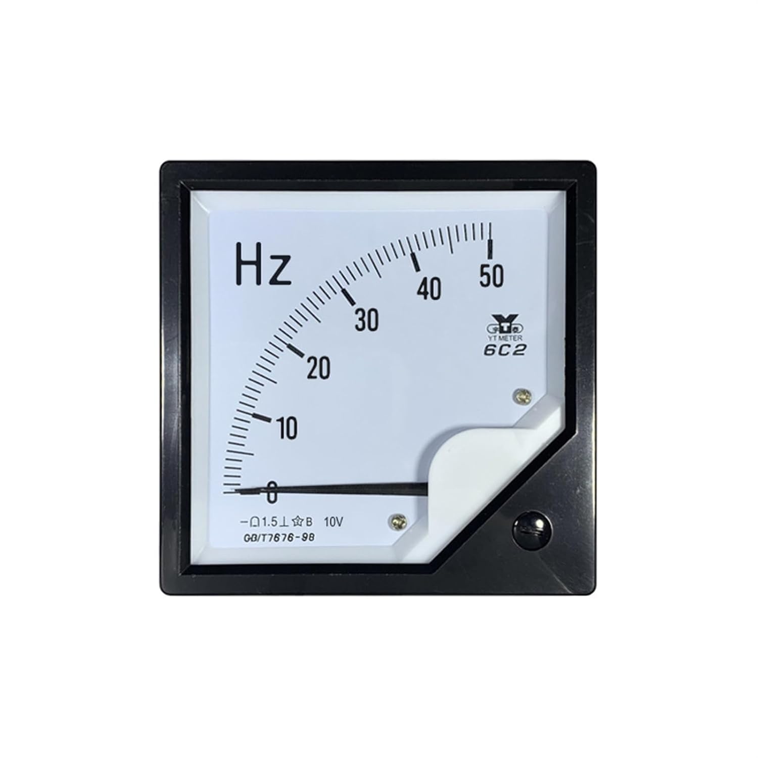 6C2 Percent Meter Tachometer Frequency Meter 100%1500 RPM 50Hz10Vrpmr/min Pointer dc Voltage (Size : 1500 rpm10V)