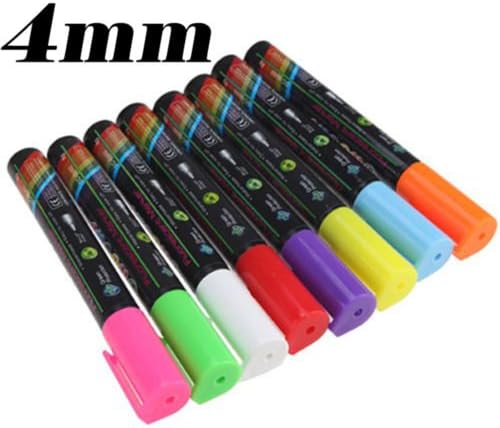 8 pcs Highlighter Fluorescent Liquid Chalk Marker Pen for LED Writing Board 4mm