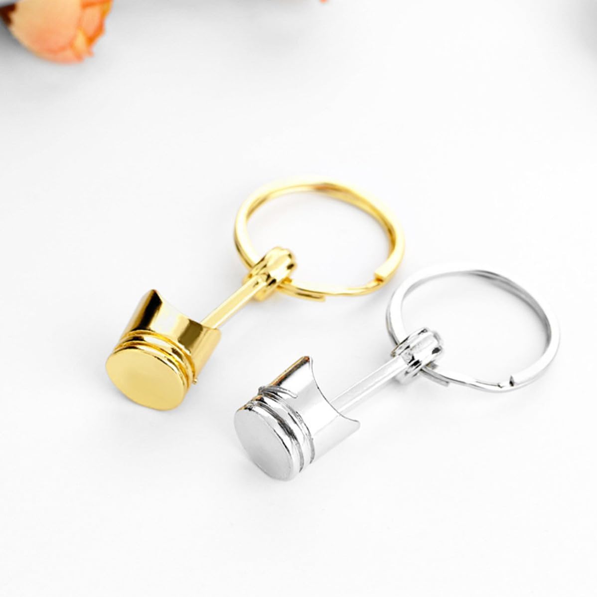 Ciieeo Engine Piston Metal Keychain for Car Key and Bag Pendant image 5
