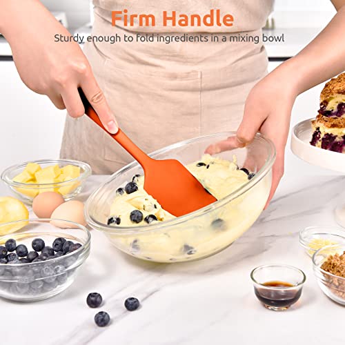 Image of U-Taste Silicone Large Spatula, 600ºF High Temp Bowl Scraper, 11.38 inch /Orange