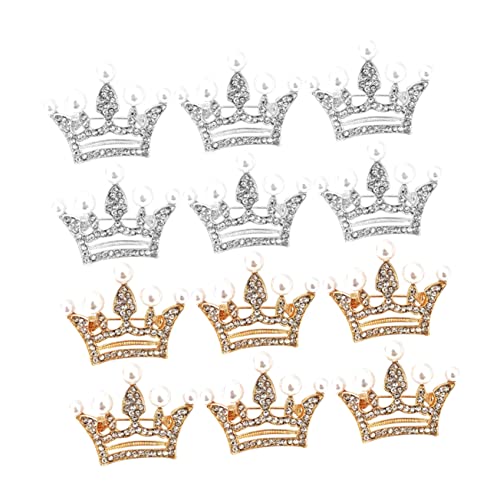 Broches couronne en alliage Homoyoyo : lot de 12 épingles décoratives pour vêtements
