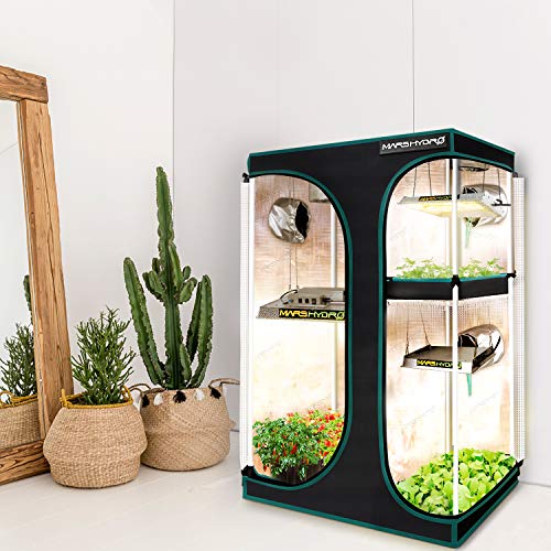 Mars Hydro 2 In 1 Grow Tent, 36"X24"X55", 3X2 Reflective Mylar Grow Tents With Removable Floor Tray For Indoor Plant Growing Room For Ts600/Ts1000/Sp150 #TOP7