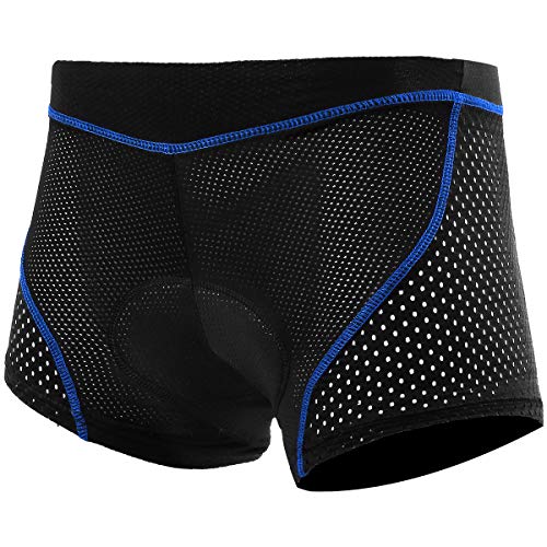 X-TIGER Herren Radunterhose Fahrradhosen mit 5D Sitzpolster Fahrrad MTB Unterwäsche Pro Bike Boxer Größe Kurze Hosen