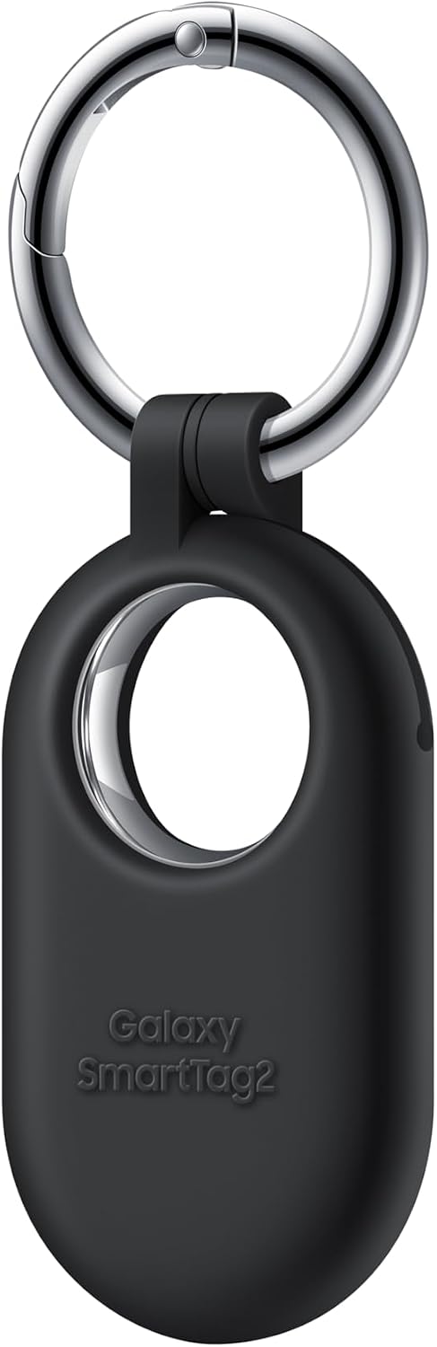 SAMSUNG Galaxy SmartTag2 Silicone Case, GPS Tracker Holder, Tracking Device Protective Cover with Key Ring, Soft Touch, EF-PT560CBEGUS, Black