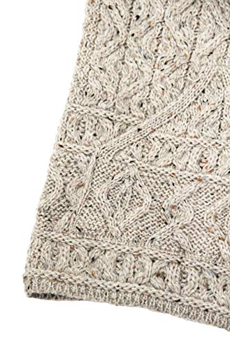 Aran Crafts Women's Soft Cable Knit Honeycomb Hood Cardigan, 100% Merino Wool, Authentic & Traditional, Fisherman Sweater-Style Knit, Made In Ireland, Hd5001-Xl-Oat Oatmeal #TOP4