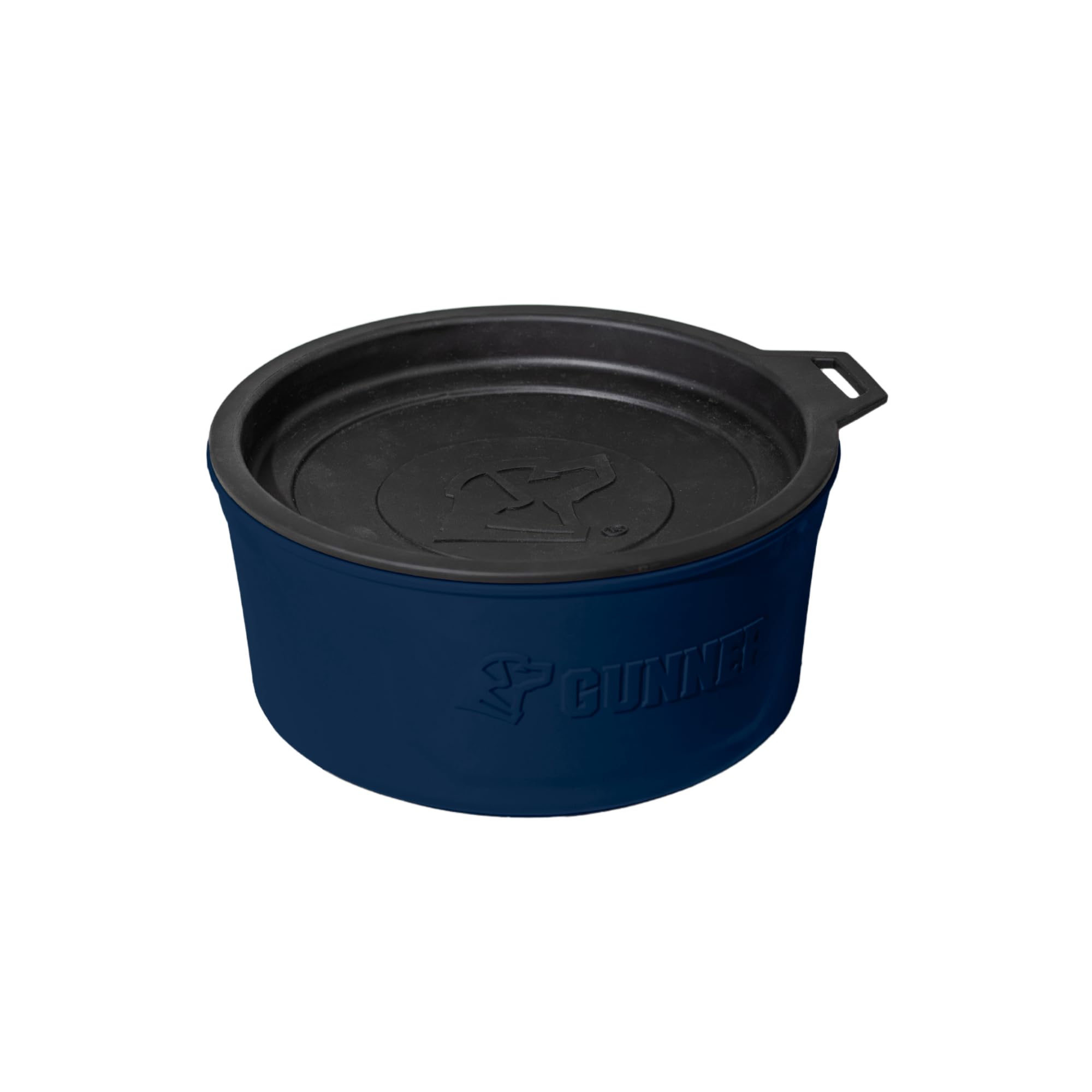 GUNNER Dog Bowl with Spill-Proof Travel Lid – 7.5" x 3.75", 1.3 lb, 7-Cup Capacity, BPA-Free, Rust-Proof, Shock-Resistant, Stackable, Dishwasher Safe,