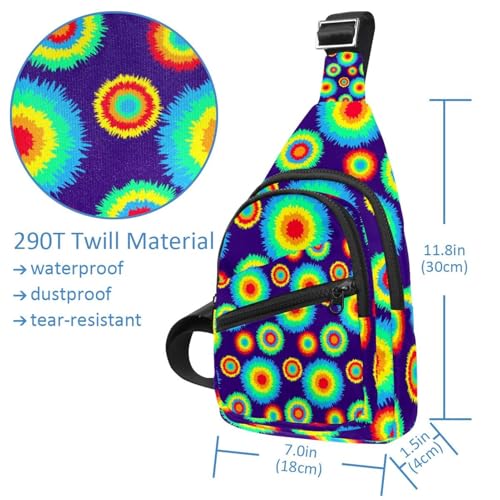 Mochila bandolera para hombre estilo tie-dye ideal para tus viajes y paseos urbanos 5