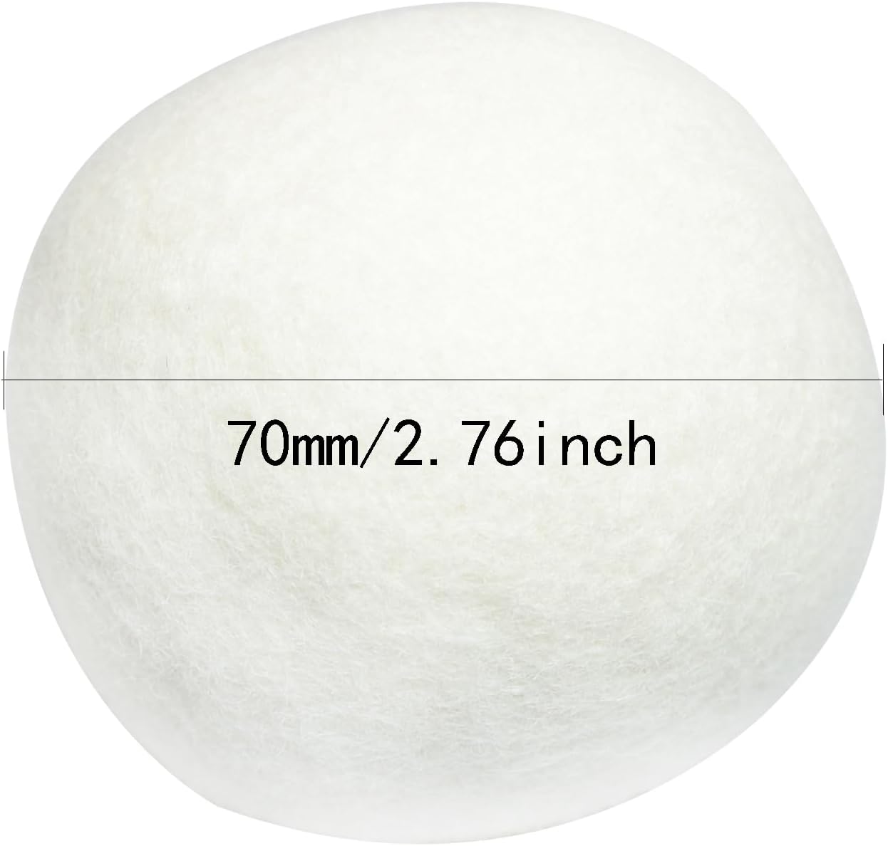 3PCS Laundry Drying Balls White Wool Drying Agents Eco Friendly Soft Material Diameter 7cm/2.75in Reusable Anti Static