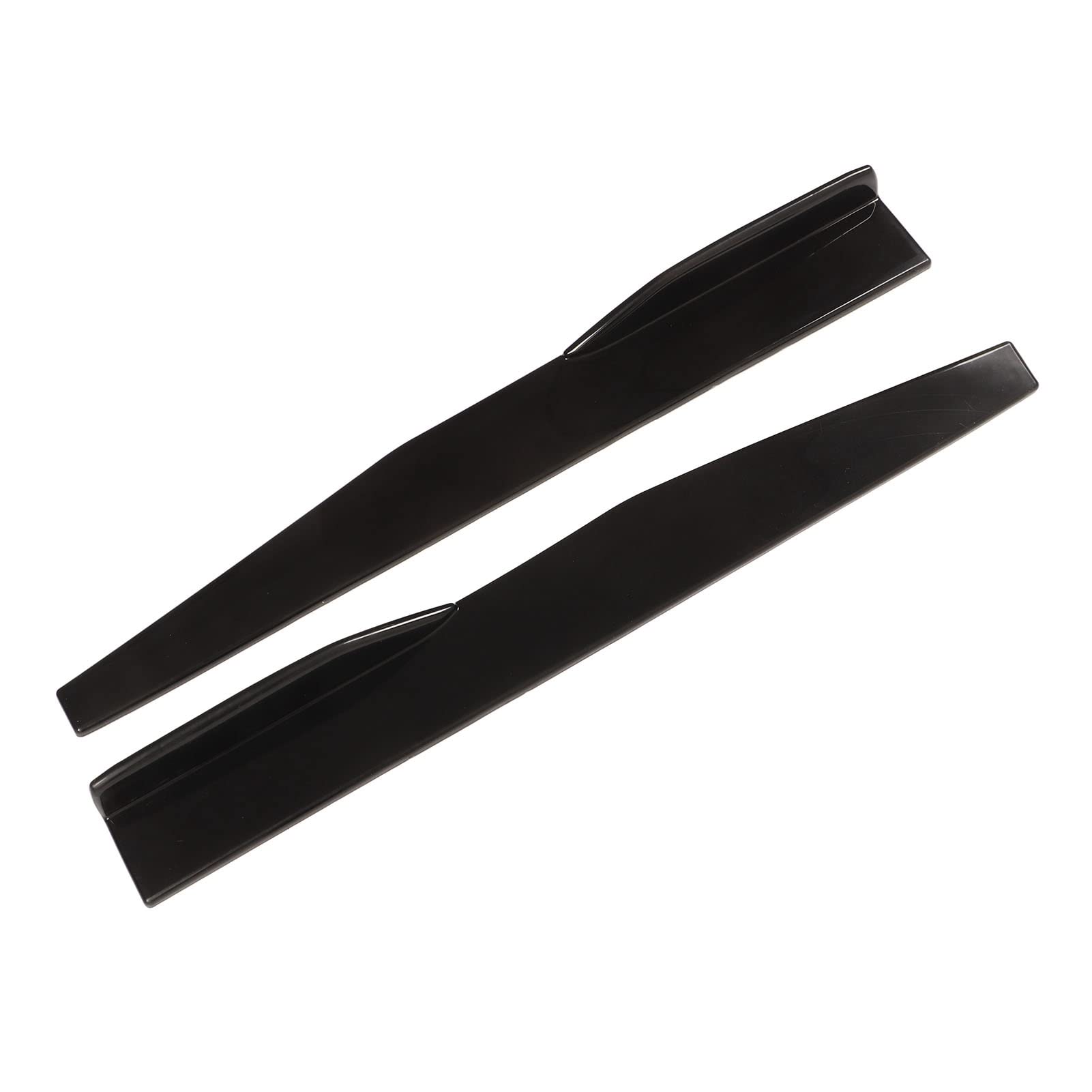 KIMISS Minigonne Laterali per Auto Universali 2 Pezzi Gonna Laterale Posteriore in ABS Nero Lucido per SUV e Automobili, Accessorio per lo Styling Automatico Durevole