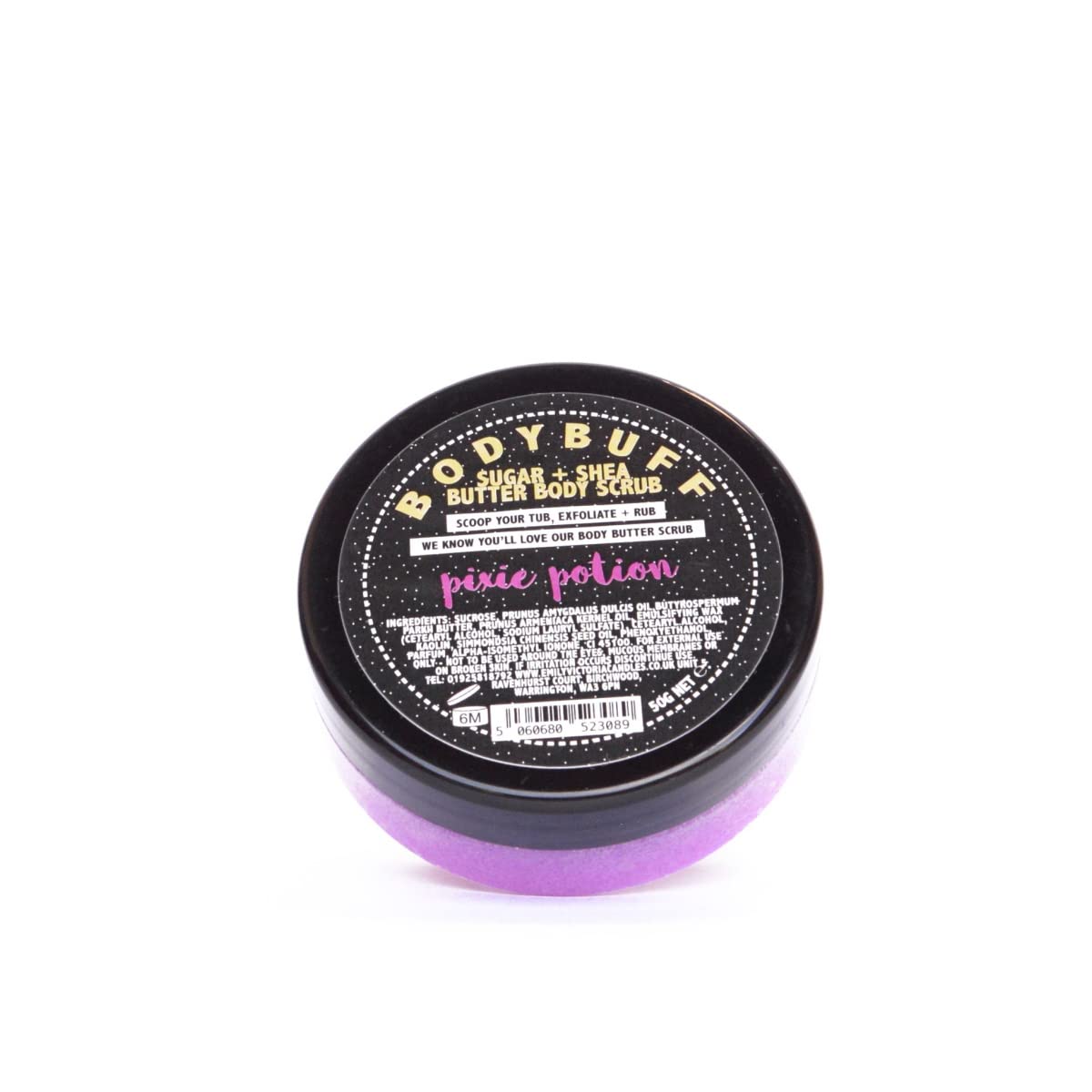 Emily VictoriaTravel Size Body Buff Sugar & Shea Butter Body Scrub - Pixie Potion Sweet Scent 50g