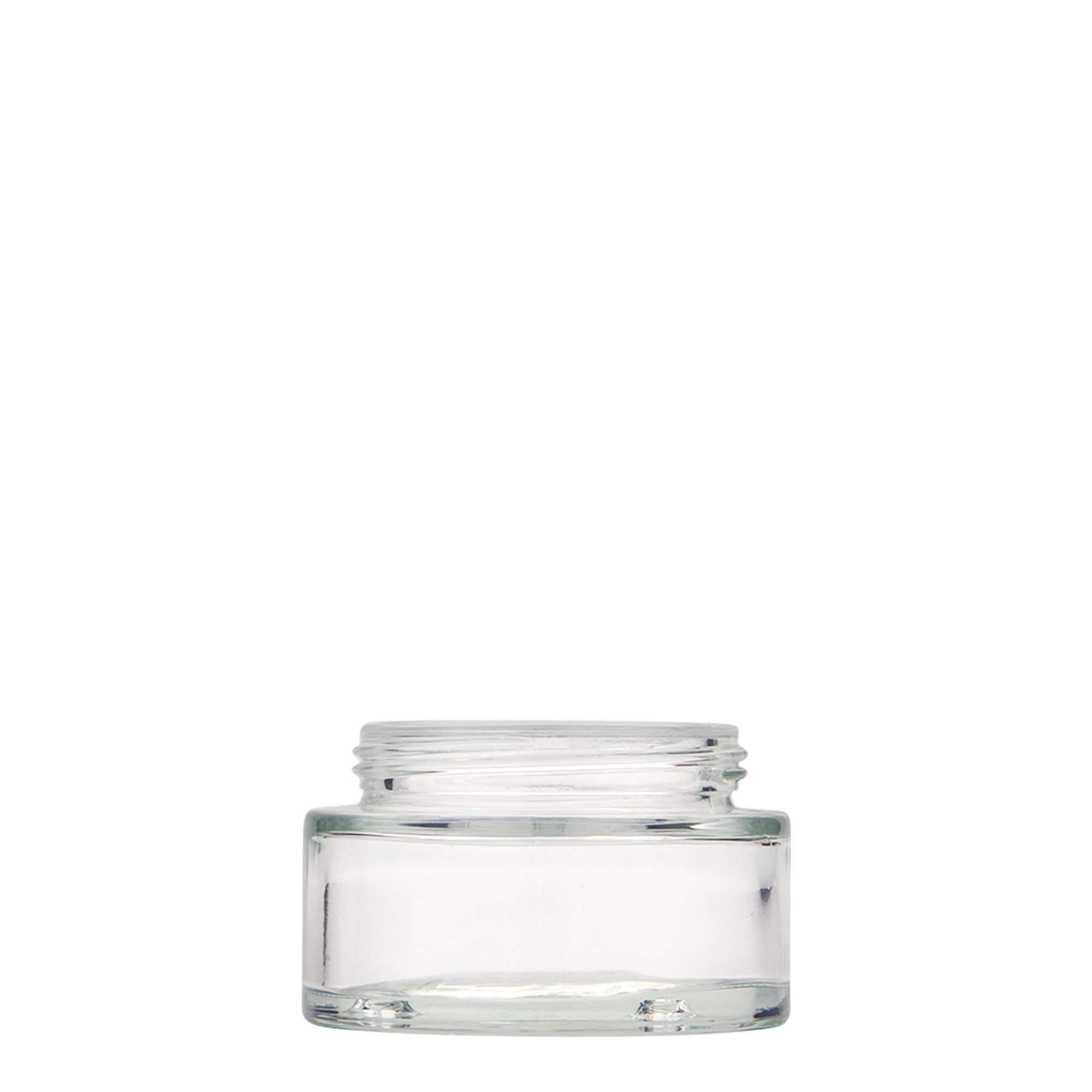 Szklany słoik 50 ml Clear Edition zestaw 12 sztuk z białą zakrętką do kremów i kosmetyków