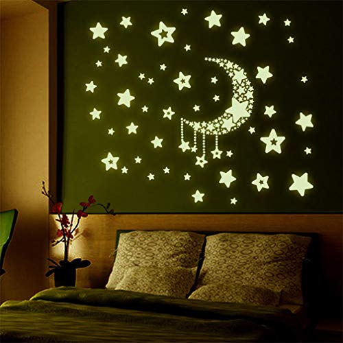 Glow in The Dark Stars Wall Stickers, Luminous Stars and Moon miniatura 5