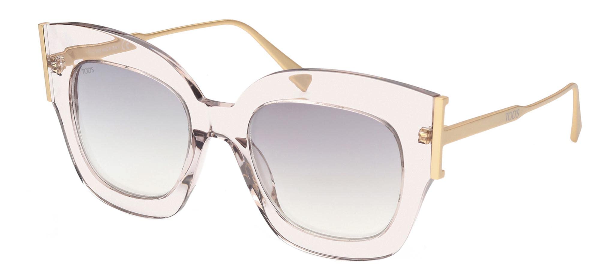 Tod'sTO0310 women Sunglasses TRANSPARENT LIGHT PINK/SMOKE 52/20/140