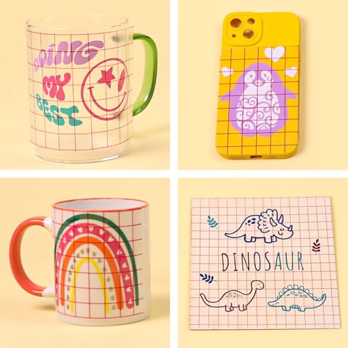 LOKLiK rotes Gitter-Transferband 30 x 300 cm für Klebevinyl - unverzichtbares Werkzeug für kreative Hobby- und DIY-Projekte