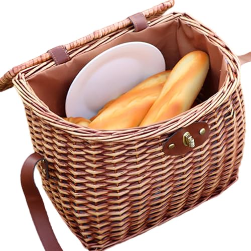 Weiden Aufbewahrungskorb - Großer Pilzkorb Mit Hohem Fassungsvermögen,Outdoor Picknickkorb Für Garten Camping Zuhause Brot Bücher