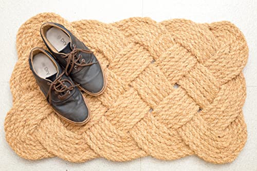 Iron Gate - Natural Jute Rope Woven Doormat 18X30 - Single Pack - 100% All Natural Fibers - Eco-Friendly - Classic Interwoven Rope Design #TOP1