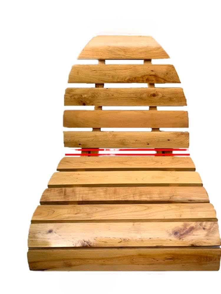 an Interior Stool and Backrest Seat of an Indoor and Outdoor Bathtub Bathtub Dedicated to Bathing, Made of Cedar Wood and Foldable for Storage Bathroom Usage