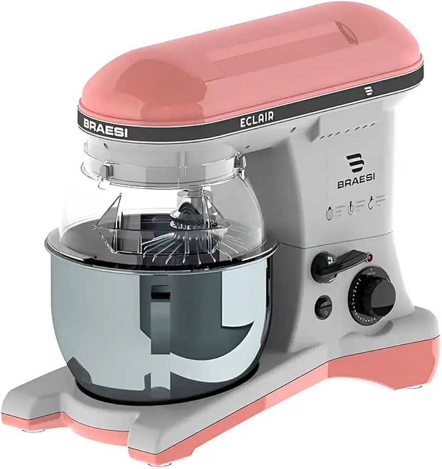 Batedeira Planetária Industrial Pedestal Bivolt Profissional Cor:Rosa