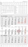 3-Monatskalender groß 2027: Wandkalender 30x49 cm mit 3 Monaten pro Blatt, Datumschieber, Wochenzählung, Feiertagen & Ferien ideal für Büro & Homeoffice