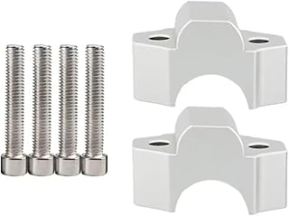 オートバイアクセサリー ハンドルバーライザー ドラッグハンドルバークランプ に適合するXT1200Z に適合するXTZ1200 2010 2011 2012 2013 2014 2015-2024 用 ハンドルバー ライザー(銀)