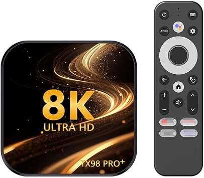 CHROX Android TV Box 13.0, Android Box 4GB RAM 64GB ROM, RK3528 Quad Core, Support 2.4G/5G Dual WiFi, Bluetooth 5.0, 100M Ethernet Ultra HD 4K Smart TV Box, 4gb+32gb