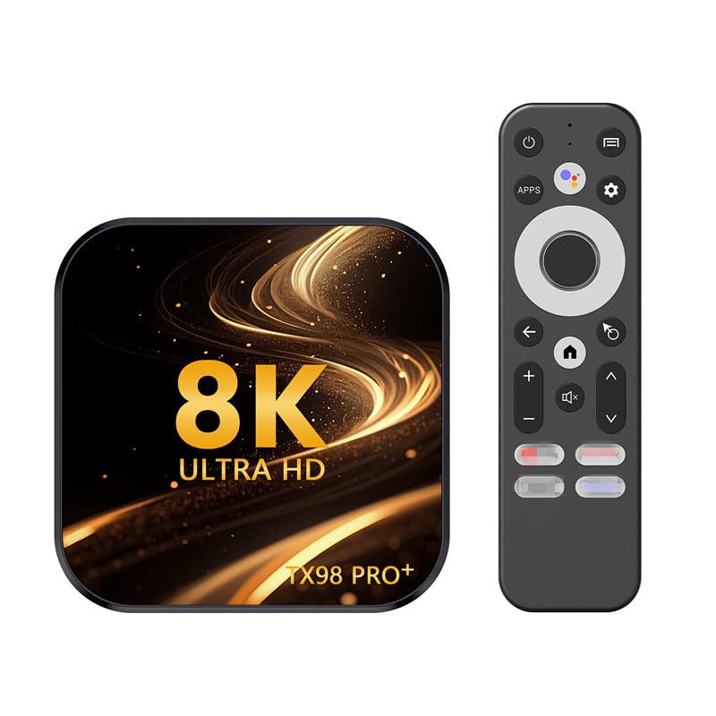 CHROX Android TV Box 13.0, Android Box 4GB RAM 64GB ROM, RK3528 Quad-Core, Soporte de 2.4G/5G Dual WiFi, Bluetooth 5.0, 100m Ethernet Ultral HD 4K TV Smart TV Smart Box,4gb+32gb