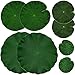 IFAMIO Artificial Floating Foam Lotus Leaves Decor for Pond Aquarium and Stage Realistic Lotus Foliage Green Plant for Fish Pool Decoration Pack of 8, 4 Sizes (10, 15, 20, 28cm)