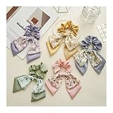 5PSC floral double -layer bow hair ring female back of the head of the ponytail skin, high face valu