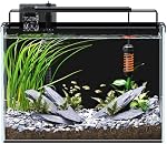 5 Gallon Fish Tank Aquarium Kit with Filter, Heater, LED Light with Timer, Siphon Vacuum Cleaner, Lid, Self-Cleaning Glass Rimless Betta Tank