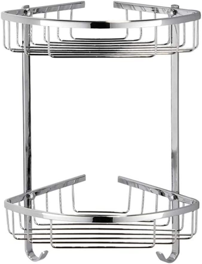 ZJHFFFG 2 Tiers Shower Caddy Rustproof Bathroom Shelf with Adhesive Wall Mounted Corner Storage Organizer Shampoo Holder Rack