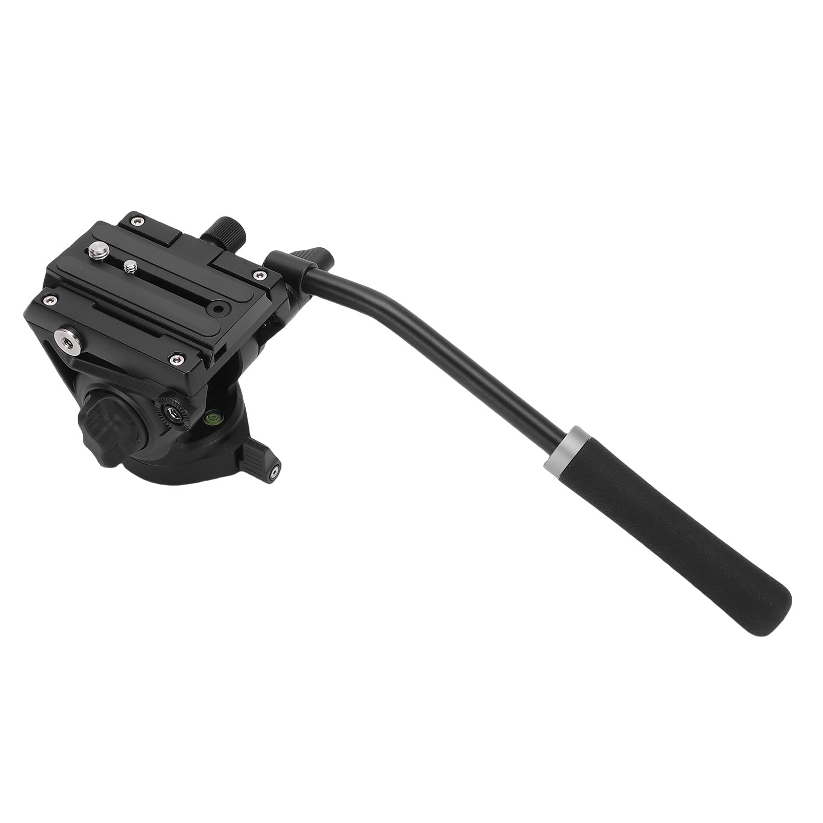 ASHATA Treppiede per Videocamera Testa con Trascinamento per Videocamere DSLR, Treppiede in Alluminio Resistente con Testa Panoramica, Ideale per la Fotografia di Vlogging