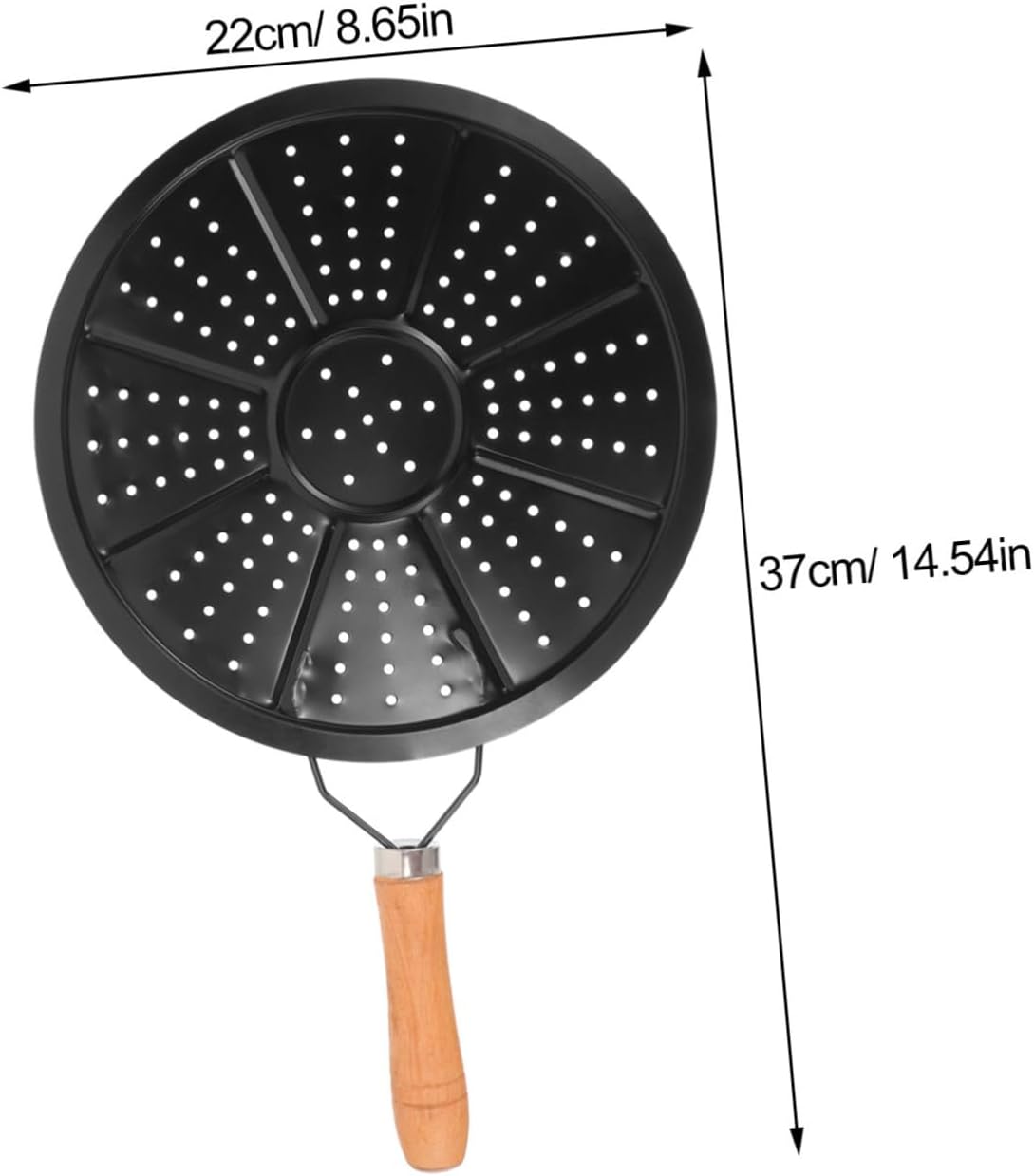 2pcs Wooden Handle Heat Resistant Trivets with Hanging Hole Black