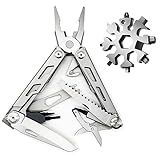 Multitool for Men, 21 in 1 Multitool Pliers Pocket Knife with Nylon Sheath, Stainless Steel Folding