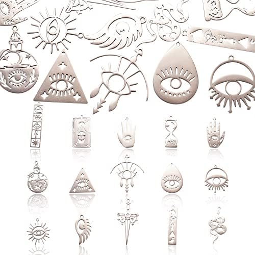 DanLingJewelry 10pcs 304 Stainless Steel Dog Paw Print Charm Doggy Cat Animal Footprint Pendant for DIY Crafting Jewellery Findings