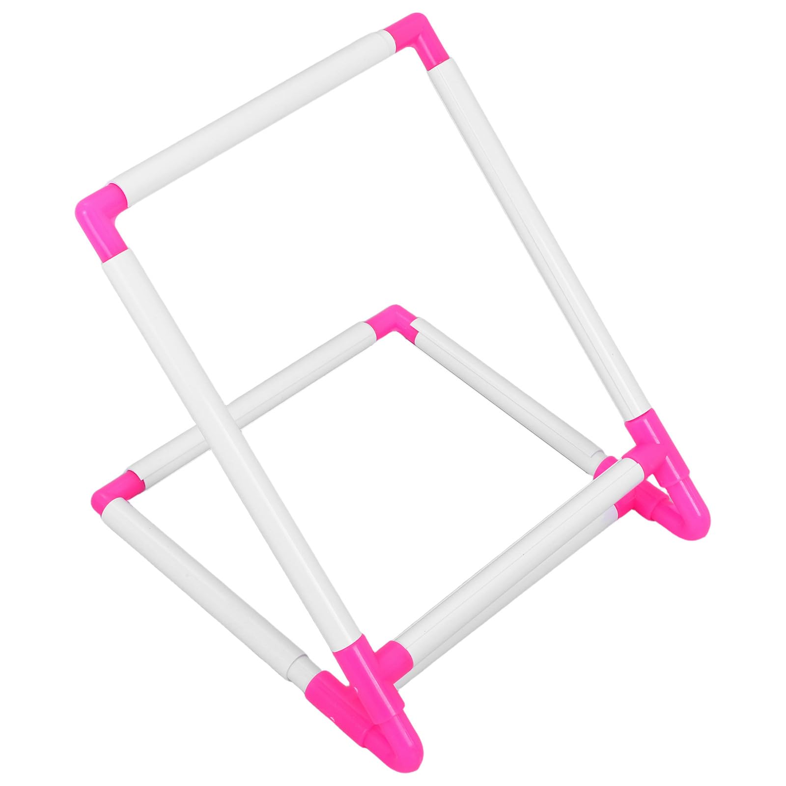 Operitacx Supporto per Ricamo a Punto Croce in Pvc Bianco Telaio Stabile e Facile da Smontare per Progetti DIY e Uso da Tavolo